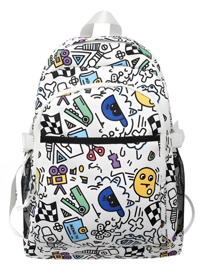 flâneur Backpack with Accessory Pockets - Lightweight Daypack for Men and Women, Schoolbag for Students, Durable and Stylish, Multi-Compartment, Comfortable Straps, Ideal for Travel and Sports