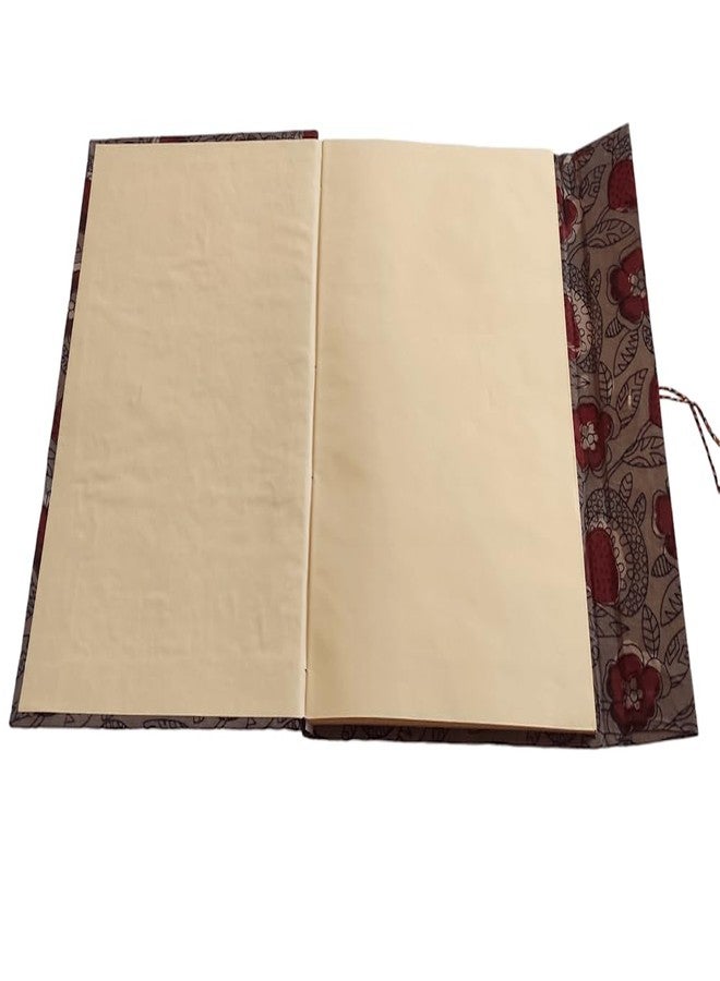 FERRA INDICA Floral Block Printed Hard Bound Fabric Sketch Books, A4 Doodle Book Handcrafted Fabric Cover, for Sketching and Writing (Brown-Red) - Image 4