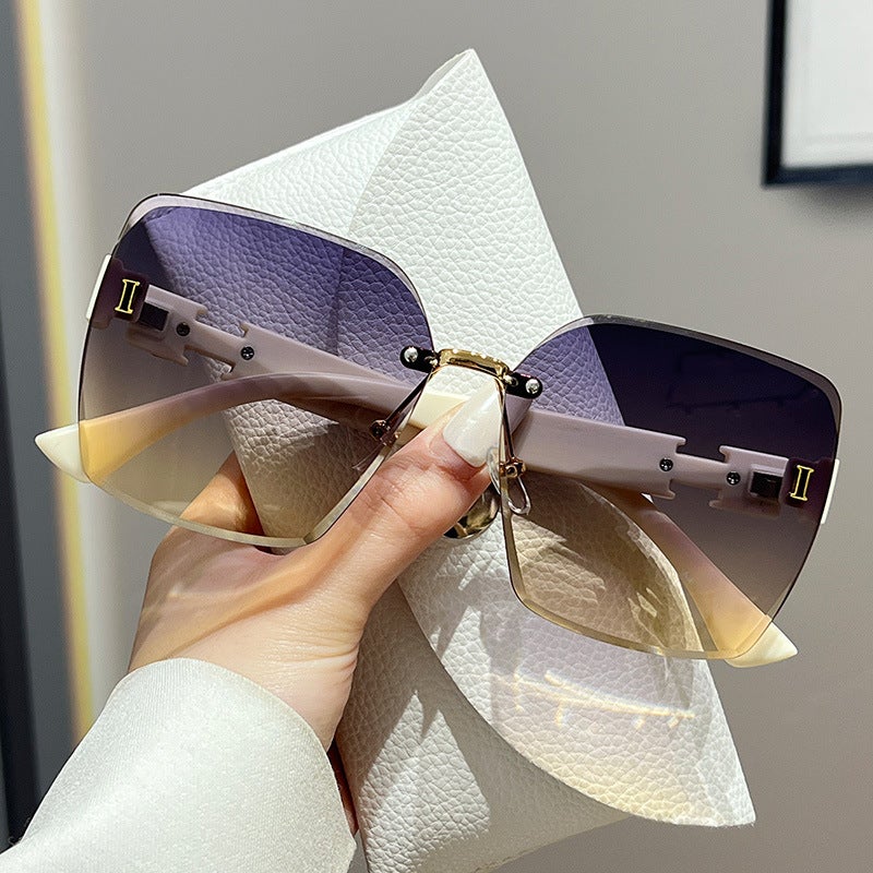 Generic 24 Trendy Frameless UV-Protective Sunglasses for Women White 