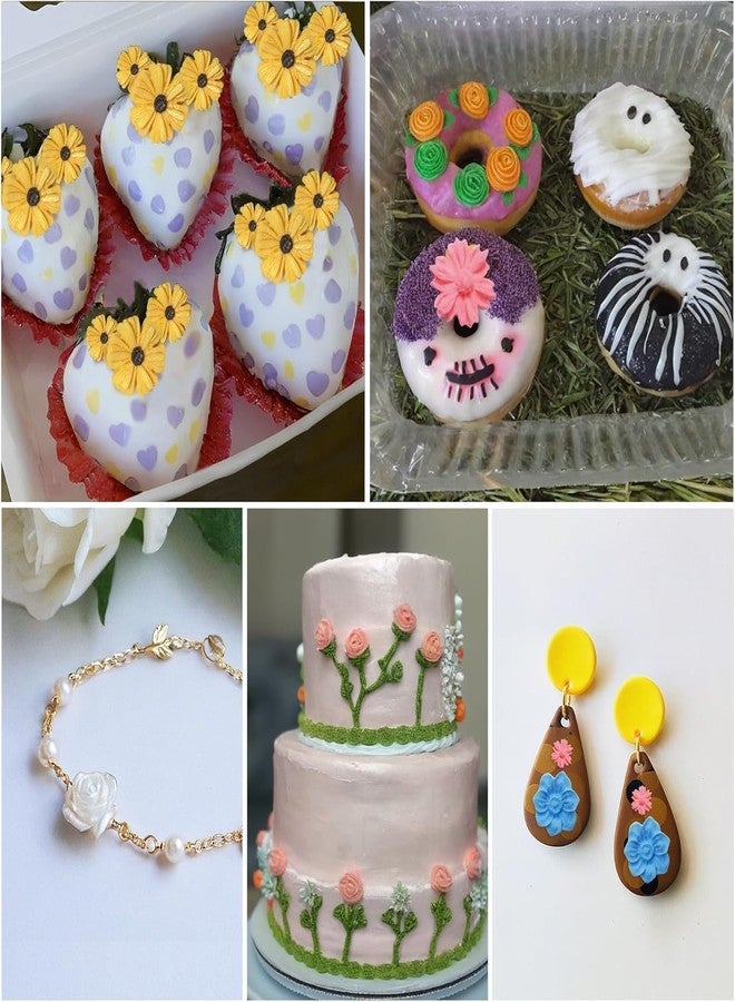 Skytail 2pc Sunflower Daisy Silicone Molds for Fondant Chocolate Candy Cake Decoration Cupcake Topper Gummy Jelly Cookie Sugarpaste Clay Soap Candle Resin Molds - Image 4