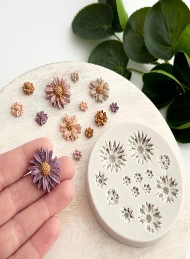 Skytail 2pc Sunflower Daisy Silicone Molds for Fondant Chocolate Candy Cake Decoration Cupcake Topper Gummy Jelly Cookie Sugarpaste Clay Soap Candle Resin Molds - Image 3