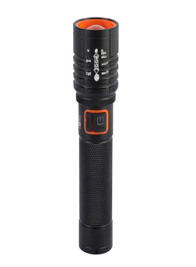 ام زد مصباح يدوي معدني MZ 035 (قابل للتكبير) بأربعة أوضاع إضاءة، مزود بإضاءة LED فائقة السطوع من نوع Cree T6 - Image 1