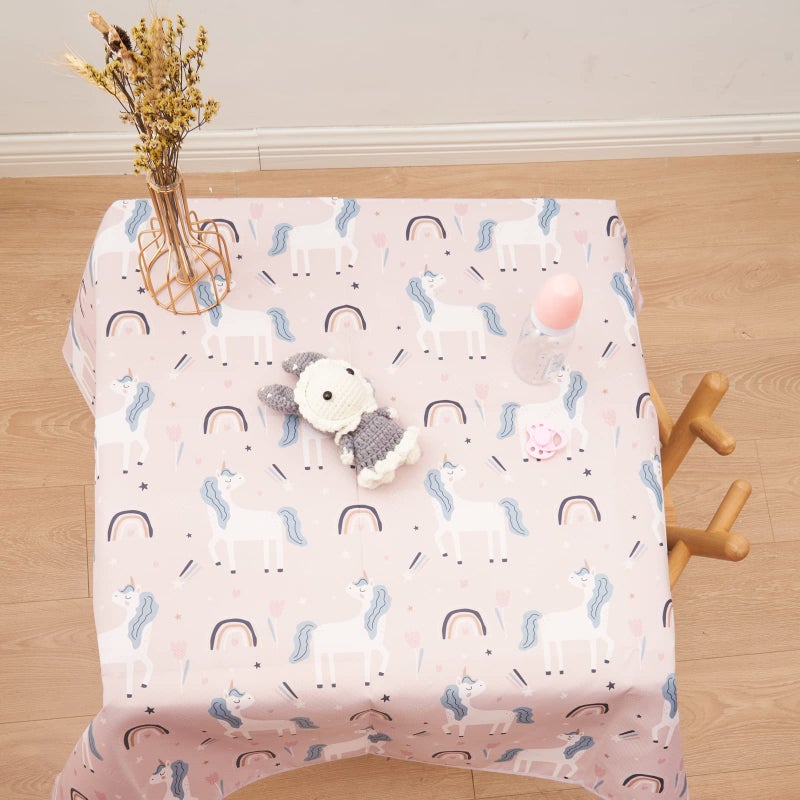 CoolaPeach Splat Mat For Under High Chair/Arts/Crafts  Washable Baby Spill Mat Waterproof Anti-Slip Floor Splash Mat  43""X 43"" Portable Play Mat And Table Cloth - Image 2