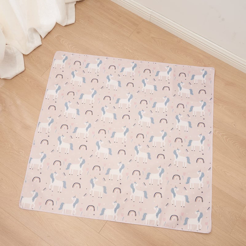 CoolaPeach Splat Mat For Under High Chair/Arts/Crafts  Washable Baby Spill Mat Waterproof Anti-Slip Floor Splash Mat  43""X 43"" Portable Play Mat And Table Cloth - Image 4