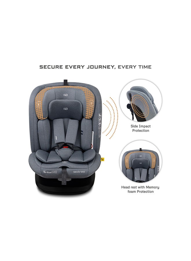 neobreez I-VILO 360° Rotatable ISOFIX All-in-1 Convertible Baby Toddler Kids Child Car Seat, I-Size ECER129,  Recline&Adjustable, Side Impact Protection, Memory Foam 0-12Yrs, 0-36Kg, Group 0+/1/2/3, 5 Point Harness - Image 4