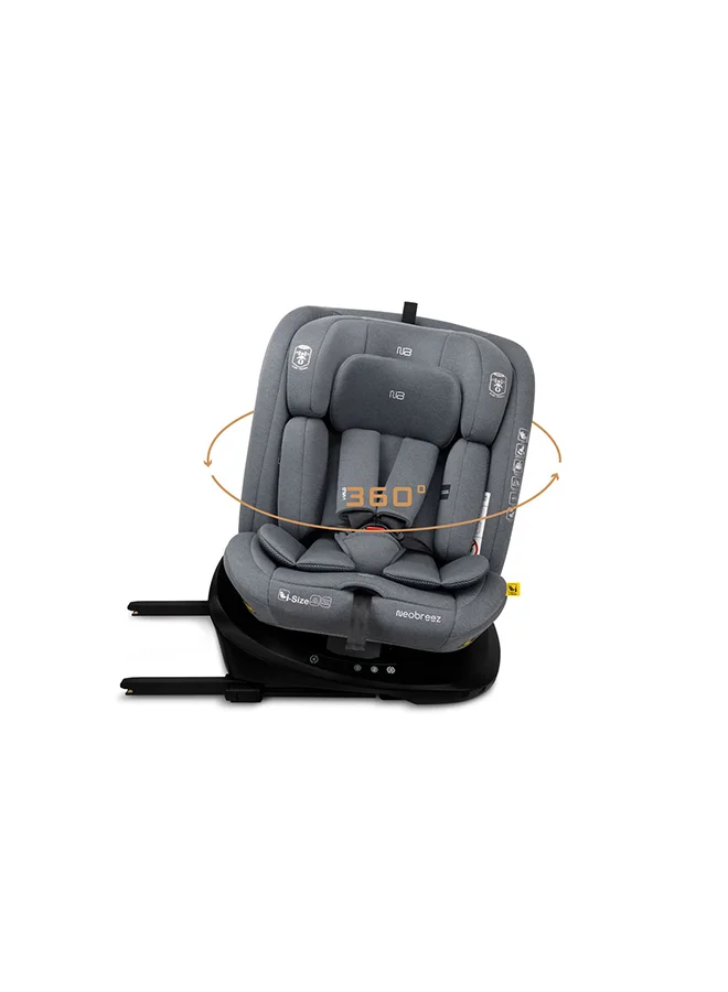 neobreez I-VILO 360° Rotatable ISOFIX All-in-1 Convertible Baby Toddler Kids Child Car Seat, I-Size ECER129,  Recline&Adjustable, Side Impact Protection, Memory Foam 0-12Yrs, 0-36Kg, Group 0+/1/2/3, 5 Point Harness