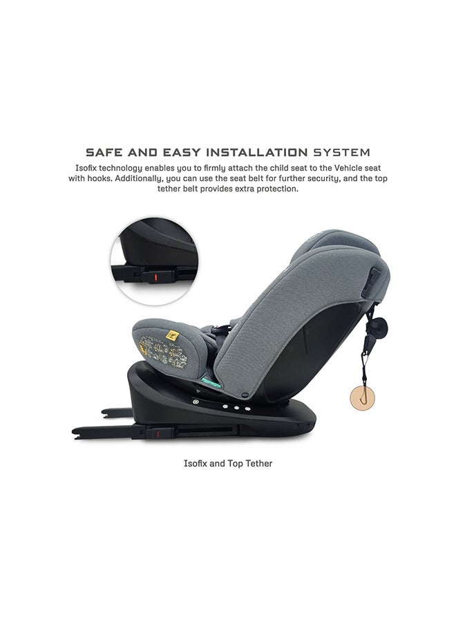 neobreez I-VILO 360° Rotatable ISOFIX All-in-1 Convertible Baby Toddler Kids Child Car Seat, I-Size ECER129,  Recline&Adjustable, Side Impact Protection, Memory Foam 0-12Yrs, 0-36Kg, Group 0+/1/2/3, 5 Point Harness - Image 5