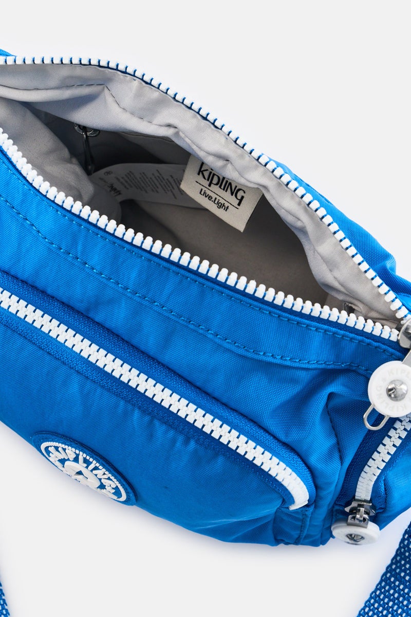 kipling حقيبة كتف نسائية بشعار العلامة التجارية، زرقاء - Image 3