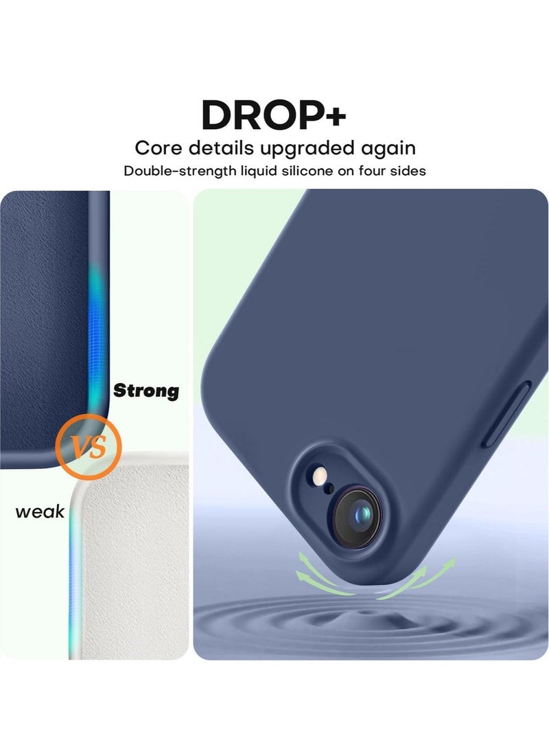 Raxoom Liquid Silicone Case Compatible with iPhone 16e, Soft Anti-Scratch Shockproof Protective Cover with Camera Protection, Microfiber Lining for 6.1-Inch iPhone 16e, Durable, Slim, Lightweight Design Navy - Image 5