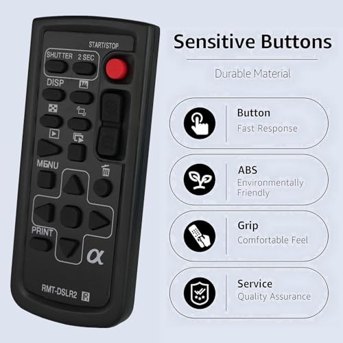 Kassionel Replacement Remote Control RMT-DSLR2 for Sony Interchangeable Lens Digital Camera RMT-DSLR2 ILCE-7M2 ILCE-7M2K ILCE-7S ILCE-6000 ILCE-6000L ILCE-6000Y ILCE-7 ILCE-7K ILCE-7R NEX-5T NEX-5TL - Image 3