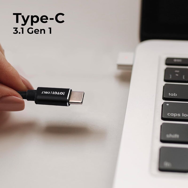 ZEBRONICS موصل زيبروينكس OTG1 من نوع C إلى OTG مع موصل ذكر من نوع C 3.1 جين 1، ومنفذ أنثوي USB 3.0 بسرعة 5Gbps*، وكابل مضفر بطول 15 سم، وهيكل معدني، وتصميم أنيق، للهواتف الذكية والأجهزة اللوحية وأجهزة الكمبيوتر المحمولة - Image 3