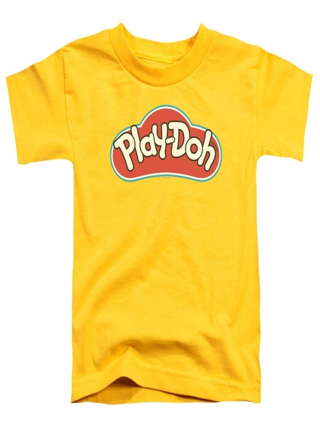 Trevco Play Doh Logo Unisex Toddler T Shirt for Boys and Girls, Small Yellow - Image 1
