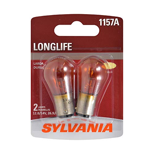 SYLVANIA - 1157A Long Life Miniature - Amber Bulb, Ideal for Park and Turn Lights (Contains 2 Bulbs) - Image 1