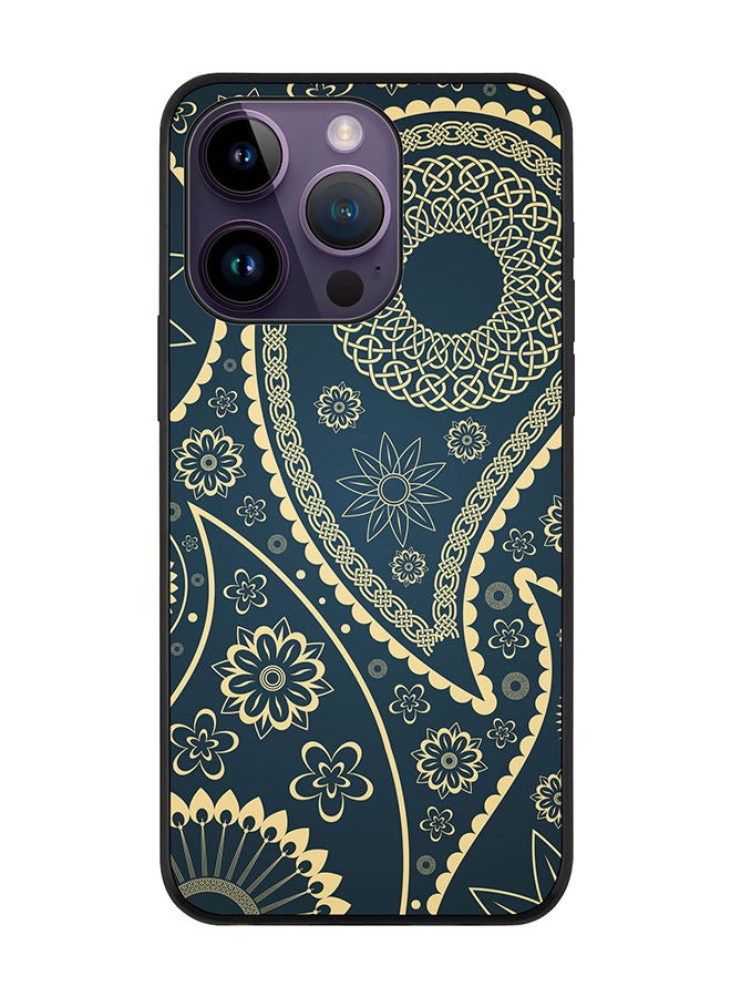 Stylizedd Rugged Black edge case for Apple iPhone 14 Pro Slim fit Soft Case Flexible Rubber Edges Anti Drop TPU Gel Thin Cover - Indian Nights - Image 1