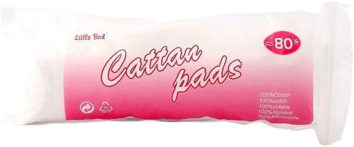 80 Count Cotton Round Pads for Cosmetics - Makeup Remover - Image 3