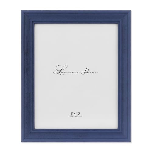 Lawrence Frames 8x10 Durham Weathered Navy Blue Wood Picture Frame - Image 1