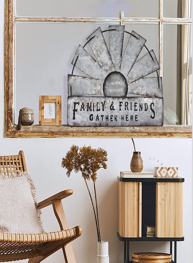 Fleecy day Metal Half Windmill Decor, Rustic Farmhouse Wall Art Decor, Metal Art Wall Decor for Living Home Bedroom Dark Kitchen - Image 5
