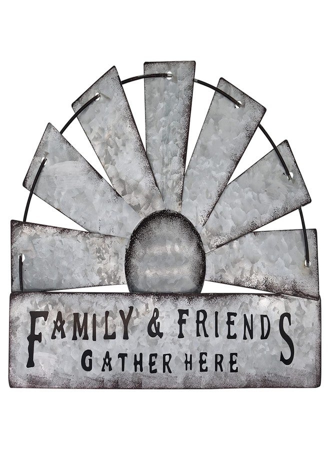 Fleecy day Metal Half Windmill Decor, Rustic Farmhouse Wall Art Decor, Metal Art Wall Decor for Living Home Bedroom Dark Kitchen - Image 1