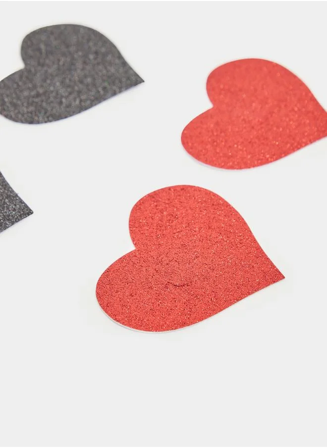 Styli Styli Set of 2 - Glittered Heart Nipple Covers
