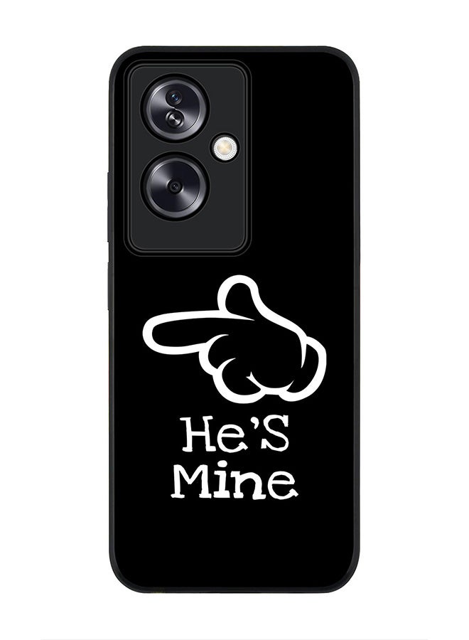 Stylizedd Rugged Black Edge Case for Oppo A79 5G, Slim fit Soft Case Flexible Rubber Edges Anti Drop TPU Gel Thin Cover - He's mine - Image 1
