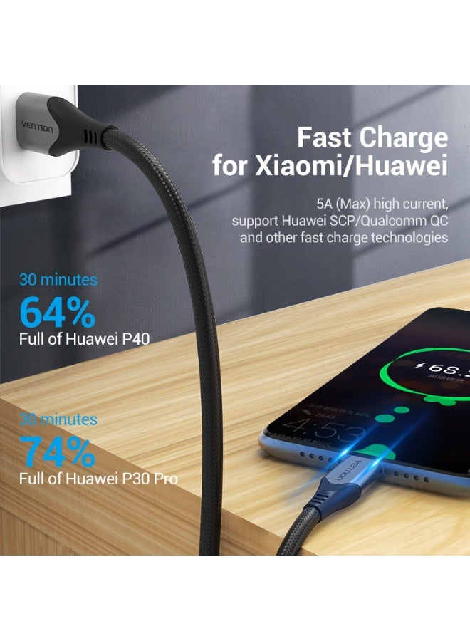 VENTION USB-C to USB 2.0-A  Fast Charging Cable 2M Gray Aluminum Alloy Type Model # COFHH - Image 4