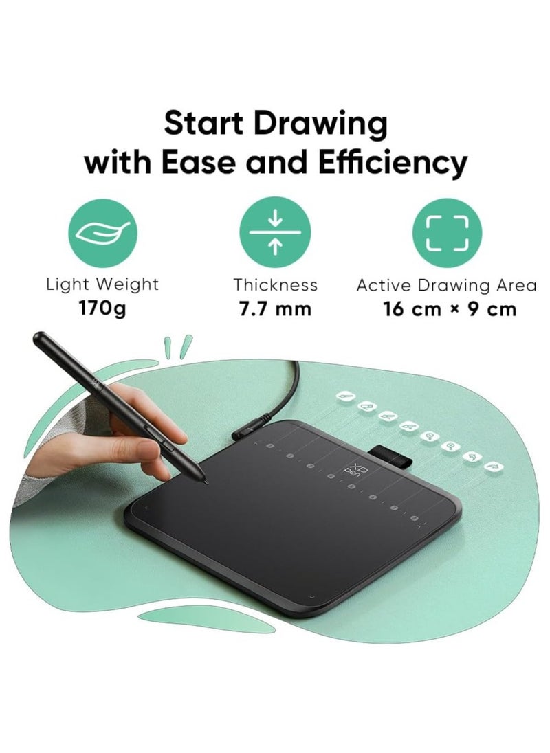 XP-PEN - XP-PEN Deco 640 Graphic Drawing Tablet – 6x4" Graphic Pad with 16384 Pressure Levels & Battery-Free Stylus OSU - Image 1