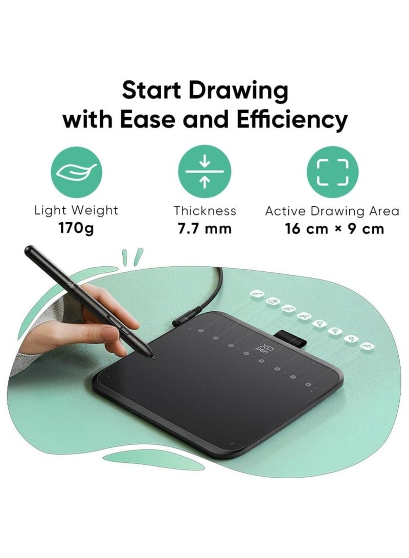 XP-PEN Deco 640 Graphics Drawing Tablet 6 × 4 Inch 16K Pressure Stylus, 60° Tilt Support, Battery-Free Pen for OSU - Image 4