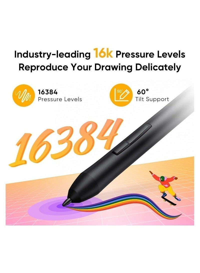 XP-PEN Deco 640 Graphics Drawing Tablet 6 × 4 Inch 16K Pressure Stylus, 60° Tilt Support, Battery-Free Pen for OSU - Image 2