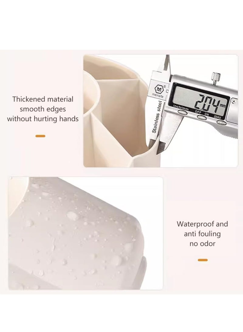 KASTWAVE Rotating Pencil Holder Double Layer 12 Slots Desktop Pencil Pen Holder Large Capacity Desk Pencil Pen Storage Cute Stationery Supplies Organizer for Home Office School - Image 5