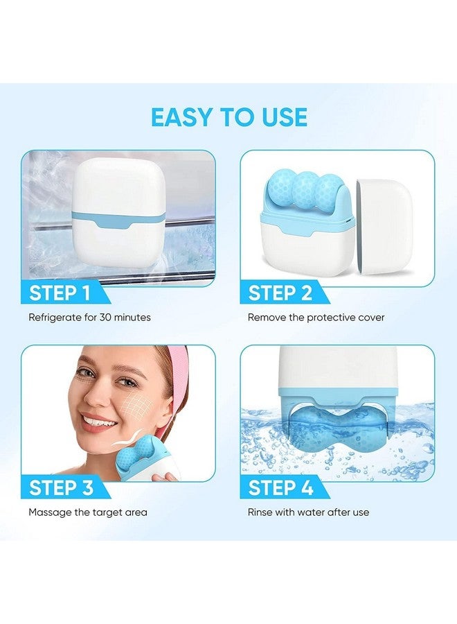 Ice Roller for Face & Eyes Anti-Aging Cooling Therapy Skin Double Head Massage Home Use Women Glowing and Clear Skin, Pack of 1, Color May Vary - Image 4