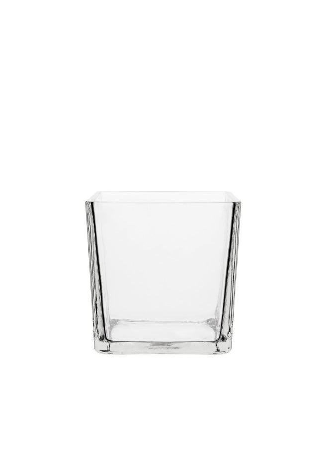 Gulf Flowers Glass Vase Cube  Modern glass cube vase for contemporary floral displays 