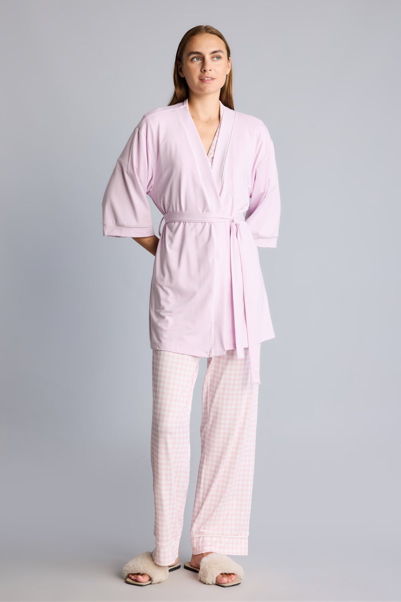 DeFacto Purple Woman Regular Fit Ultra Soft Softshell Robe Casual - Image 3