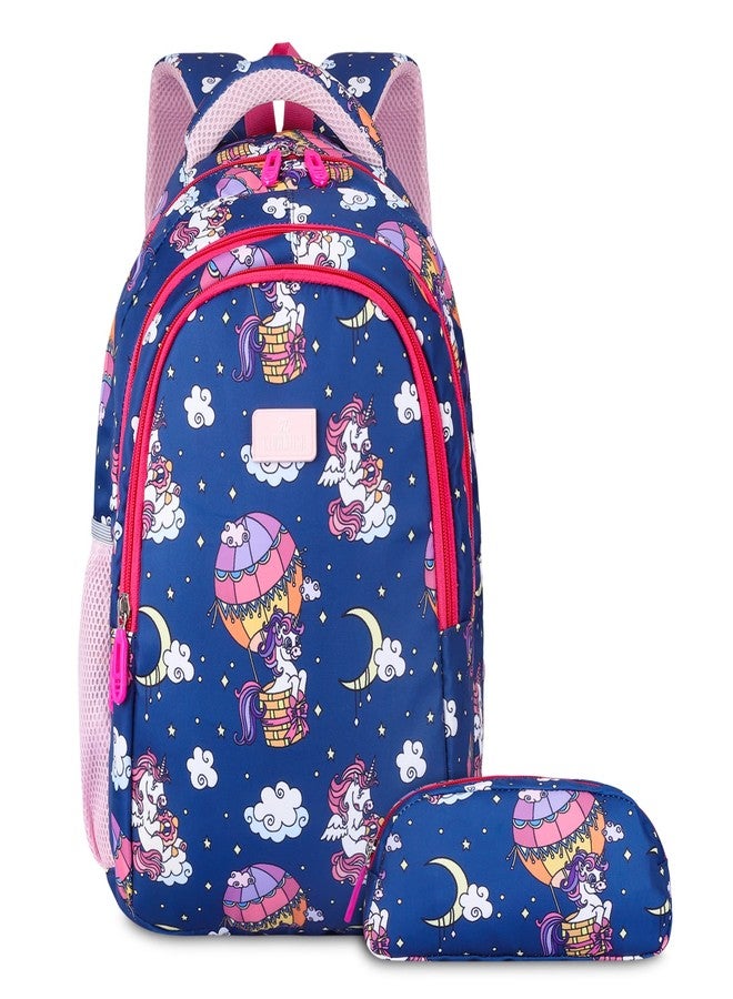 THE CLOWNFISH Scholastic Series Printed Polyester 30 L School Backpack with Pencil/Stationery Pouch School Bag Daypack Picnic Bag For School Going Boys & Girls Age 8-10 years - Image 1