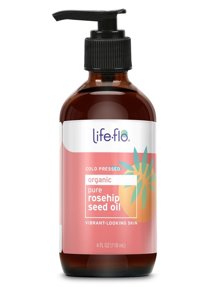 Life-flo - LIFE-FLO Pure Organic Rosehip Seed Oil, Hydrating Face Oil, Dry Skin Care, Cold Pressed from Organic Rose Hips, Rich in Fatty Acids and Vitamin A (Retinol), Hypoallergenic, 4oz - Image 1
