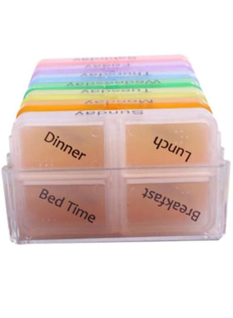 NIBEMINENT Portable Medicine Storage Case Multicolour 7.5x4.5centimeter - Image 1