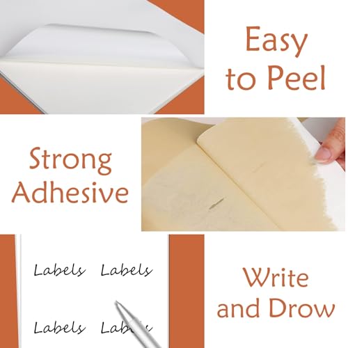 9527 Product 100 Sheets Sticker Labels 8-1/2" x 11" Shipping Address Labels for Laser/Ink Jet Printer,100 Labels. - Image 5