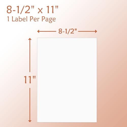 9527 Product 100 Sheets Sticker Labels 8-1/2" x 11" Shipping Address Labels for Laser/Ink Jet Printer,100 Labels. - Image 4