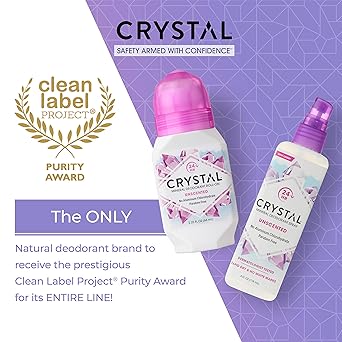 CRYSTAL Deodorant Crystal Mineral Deodorant RollOn Unscented 225 fl oz Pack of 3 - Image 3