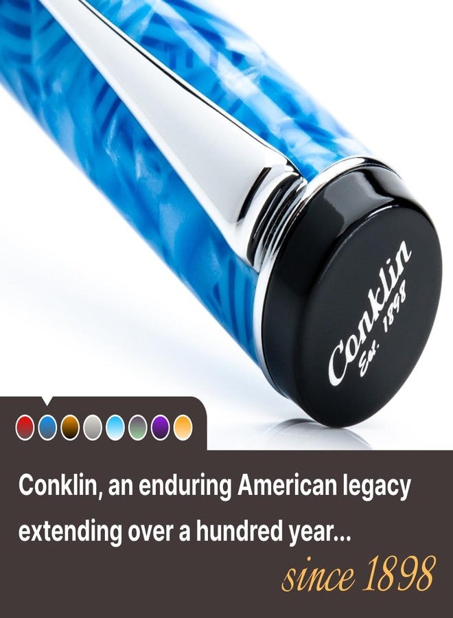Conklin Duragraph Fountain Pen Ice Blue, Stub Nib (CK71353) - Image 4
