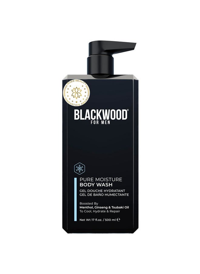 Blackwood For Men Blackwood For Men Pure Moisture Body Wash - Infused with Ginseng & Menthol - Natural Cleanser for Dry or Sensitive Skin - Ideal for Workout Recovery - Sulfate Free, Dye Free & Vegan (17 oz)  - Image 1