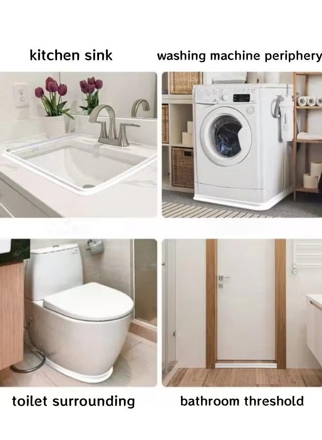 T-shaped bathroom retaining strips Silicone water barrier Waterproof shower strips Wet and dry separation Bendable - Image 5