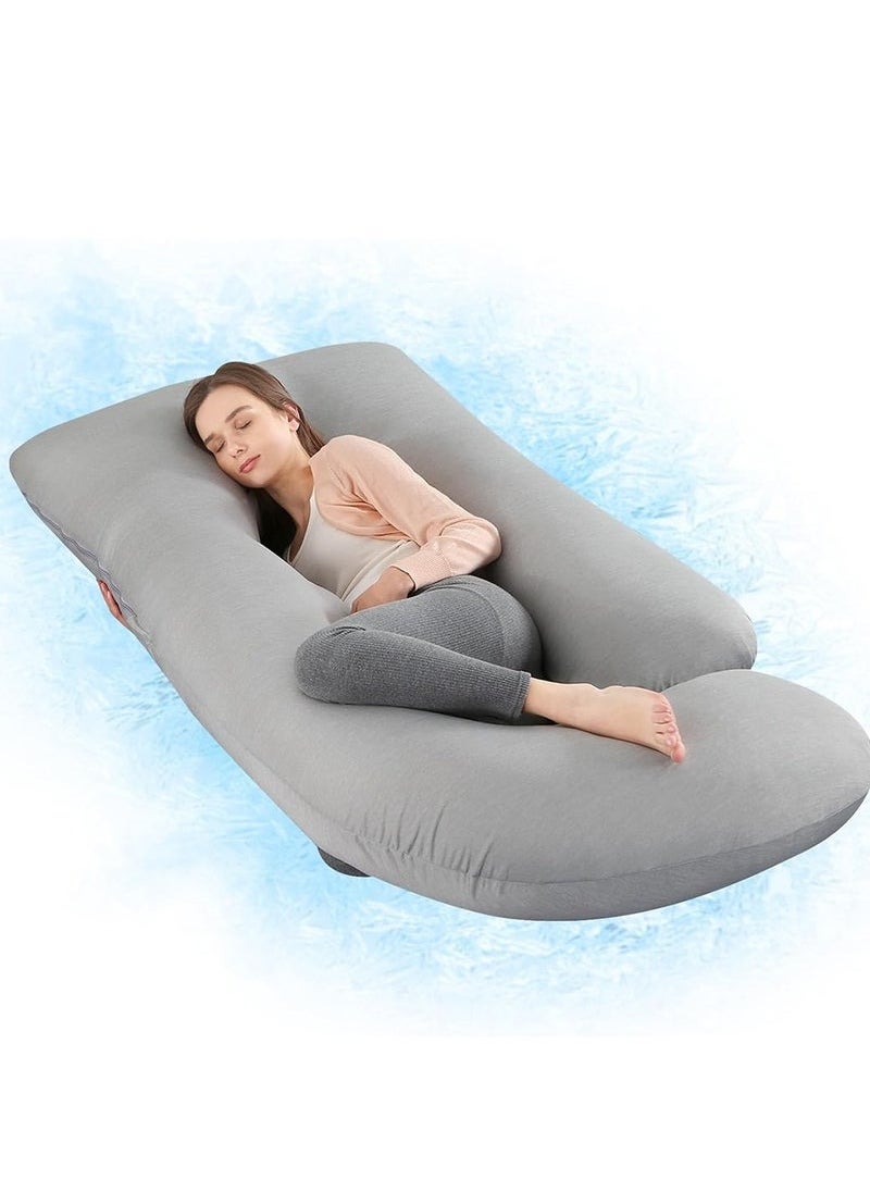 Arabest Pregnancy Pillows, 180cm Long Maternity Pillows, U-Shape Full Body Pillow, Cooling Cover, Pregnancy Pillows for Sleeping, Body Pillows, Maternity Pillow  - Image 1