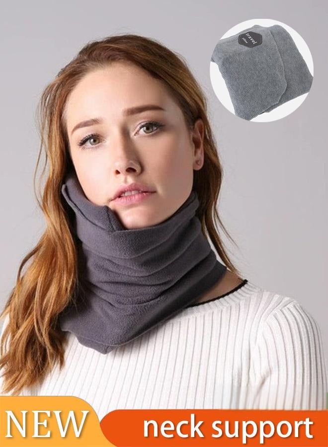 Neck Support Soft Travel Pillow,Beautiful Useful Youthful Travel Pillow for Neck Support,Super Soft Neck Pillow with Shoulder Support and Cozy Cushioning Lightweight and Easy to Carry,Machine Washable - Image 1