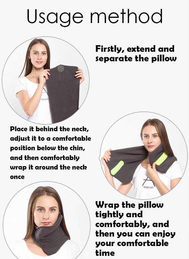 Neck Support Soft Travel Pillow,Beautiful Useful Youthful Travel Pillow for Neck Support,Super Soft Neck Pillow with Shoulder Support and Cozy Cushioning Lightweight and Easy to Carry,Machine Washable - Image 3