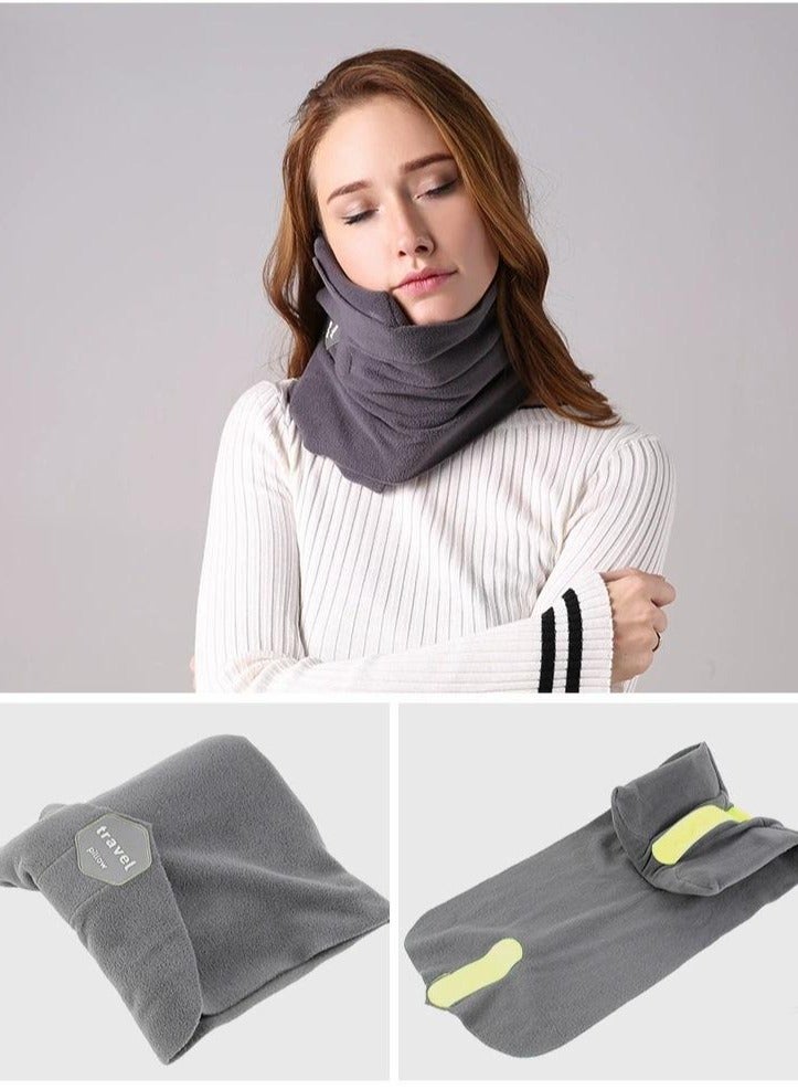 Neck Support Soft Travel Pillow,Beautiful Useful Youthful Travel Pillow for Neck Support,Super Soft Neck Pillow with Shoulder Support and Cozy Cushioning Lightweight and Easy to Carry,Machine Washable - Image 2