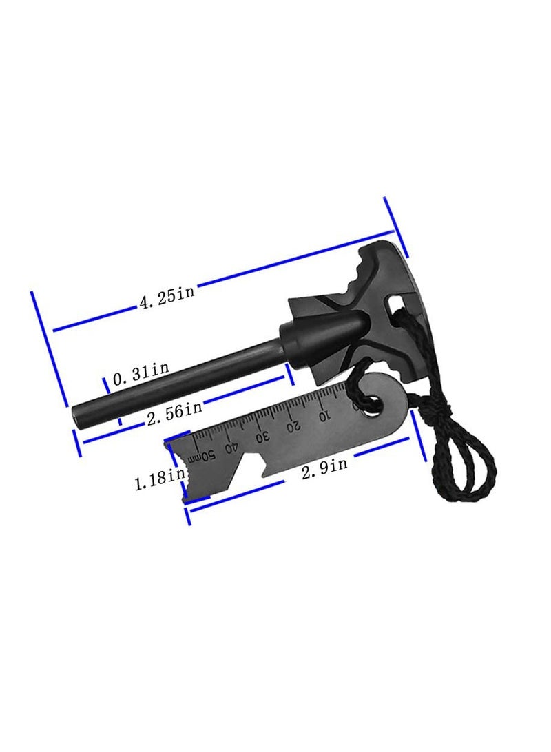 Excefore Flint Fire Starter, 4.25 Inch Survival Ferro Rods Starter with Easy Grip Handle and Multifunction Striker, Waterproof Flint Fire Can be Struck 15000 Times for Camping, Hiking (2 Pack) - Image 5