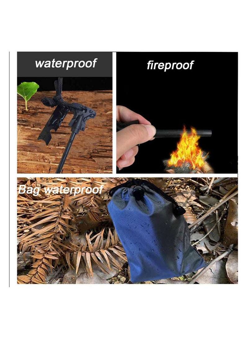 Excefore Flint Fire Starter, 4.25 Inch Survival Ferro Rods Starter with Easy Grip Handle and Multifunction Striker, Waterproof Flint Fire Can be Struck 15000 Times for Camping, Hiking (2 Pack) - Image 3