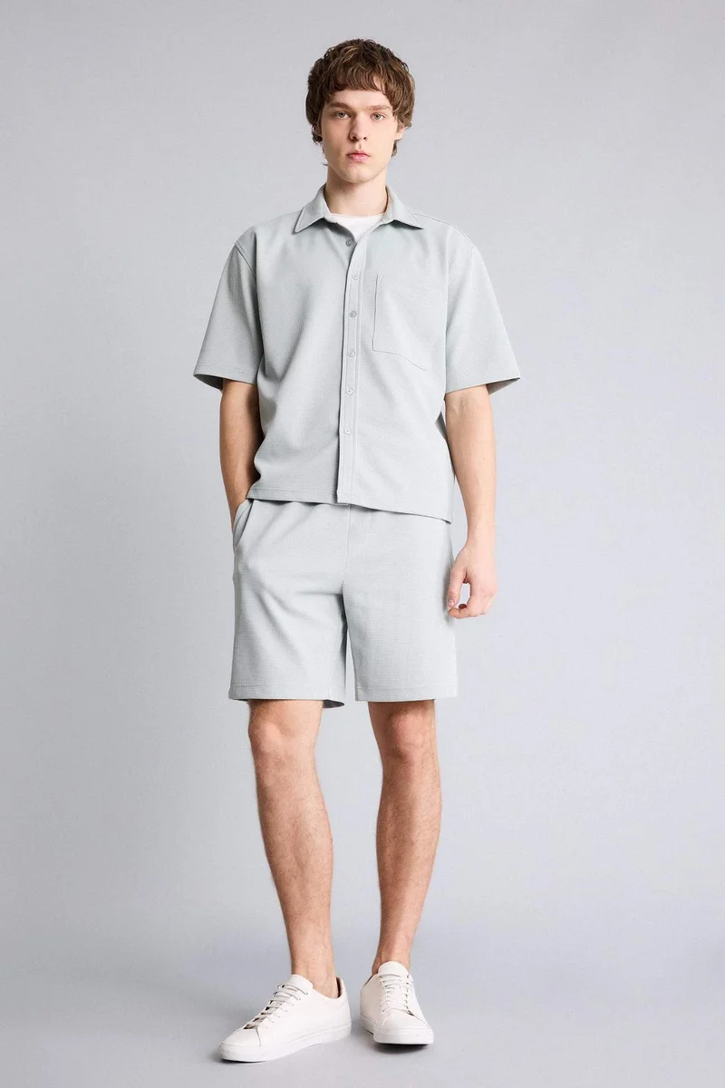 Defacto  Stretch Fabric Boxy Fit Shirt for Men | Best Price UAE