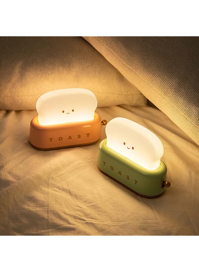 The Bros Night Lamp Kids Portable Cute Desk Decor Toaster Lamp, Toast Bread Night Light, Rechargeable, Great Gift Idea for Kids, Girls, Teens, and Teenagers (Red) - Image 5