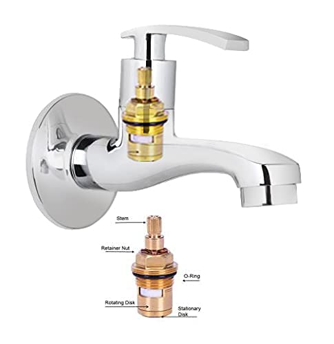 CLINTON CLINTON Brass Ocean Long Body Tap for Bathroom and Kitchen Chrome Finish Set of 1 - Image 4